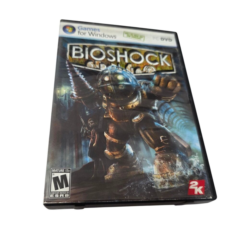BioShock PC DVD ROM Complete CIB Manual Big Daddy 2K Games Windows FPS Game